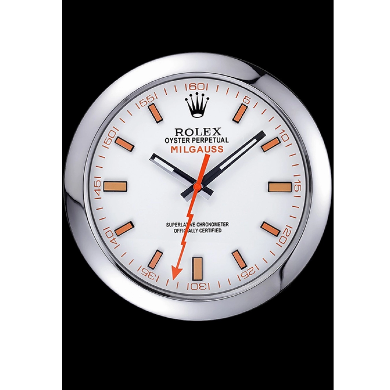 Aaa replica watch Milgauss Silver Wall Clock 621910 Rolex 0716